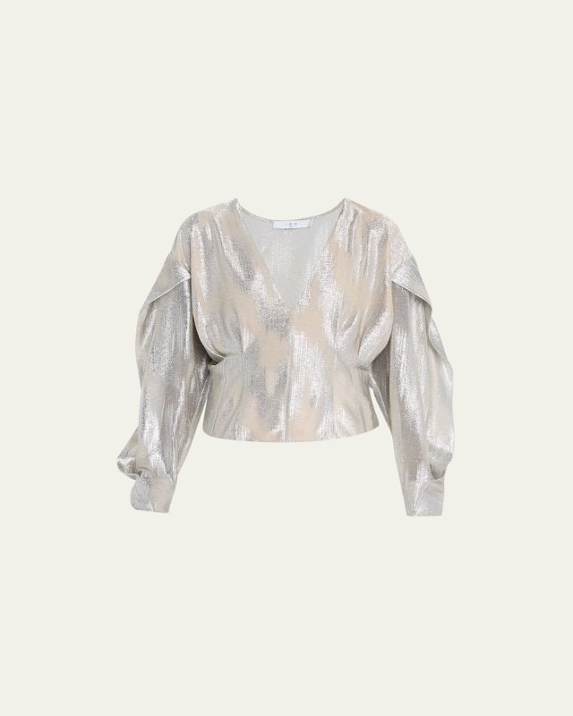 Berma Metallic Draped Blouse